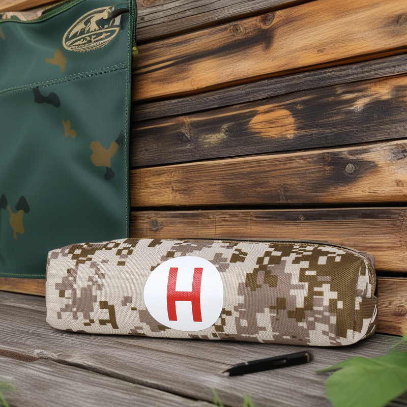 Camo Utility Pencil Case - Large Capacity Waterproof Oxford Cloth