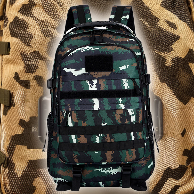 Camo Tactical Outdoor Backpack - Water-Resistant Nylon Multi-Purpose Sports Bag
