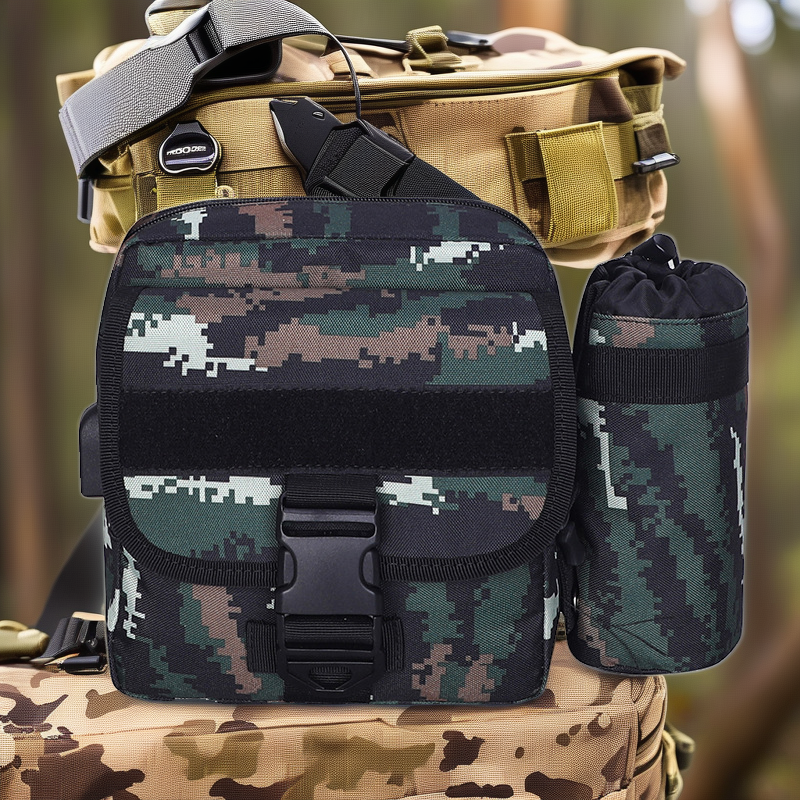 Camo Tactical Detachable USB Messenger Bag - Large Capacity Men's Outdoor Sports Shoulder Bag