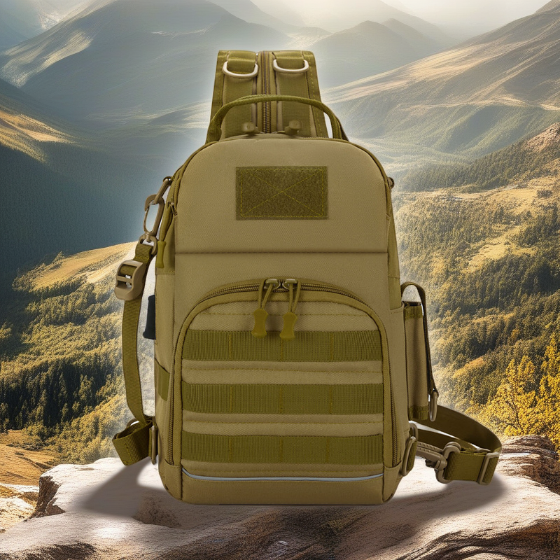 Camo Tactical Crossbody Chest Bag - Large Capacity Men's Outdoor Multifunctional Single-shoulder Double-use Travel Backpack