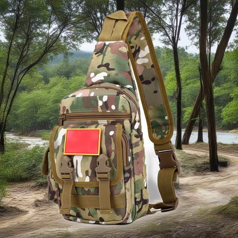 Camo Tactical Chest Bag | Unisex Outdoor Messenger Bag for Sports, Cycling & Leisure