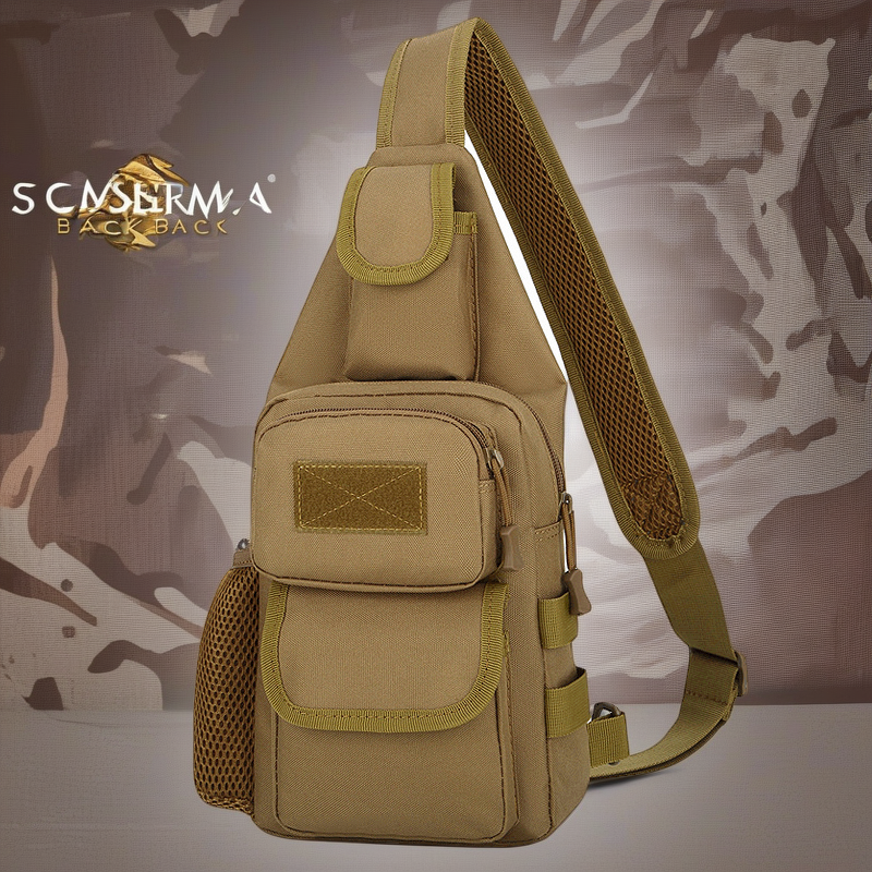 Camo Men's Large Capacity Chest Bag with Wide Shoulder Strap - Perfect for Camera & Daily Use